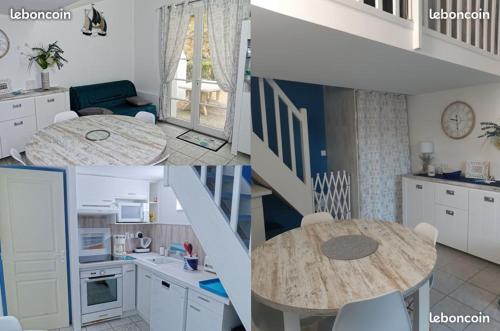 Nhà bếp/bếp nhỏ tại Maison 6 personnes dans résidence sans vis à vis