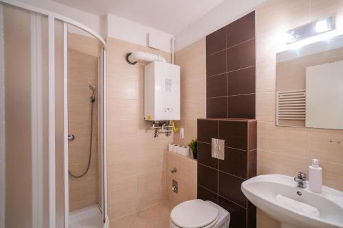 Koupelna v ubytování MyFlat Siófok Beach Apartment