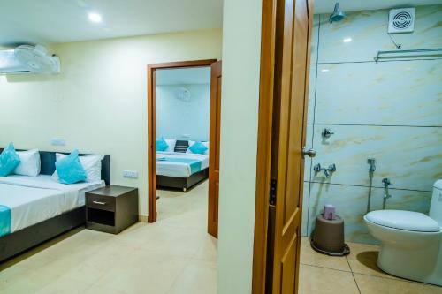 Koupelna v ubytování Hotel Shams Inn