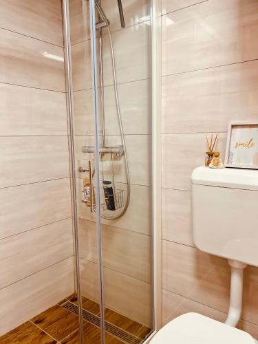 Koupelna v ubytování Minicottage Casa de Lipa