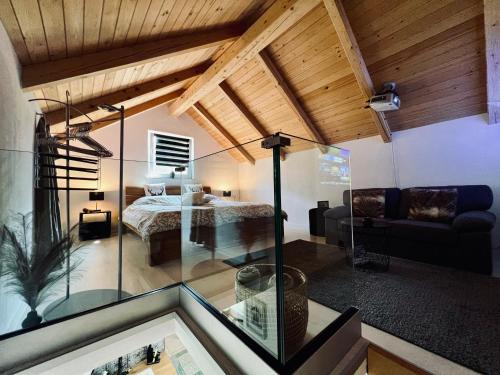 Posezení v ubytování Minicottage Casa de Lipa