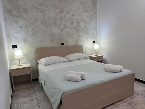 Ένα ή περισσότερα κρεβάτια σε δωμάτιο στο Hotel Il Gabbiano