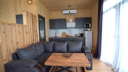 a living room with a couch and a table at Eco Elegance in Makho