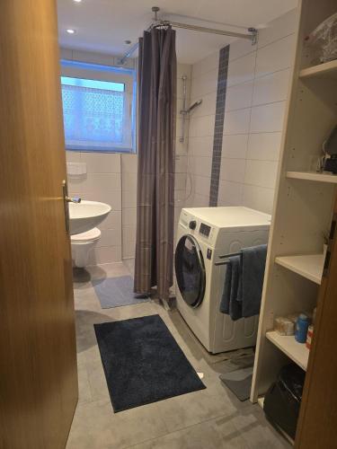 Ένα μπάνιο στο Ganze Wohnung direkt in Höxter, Casa Azul Hx