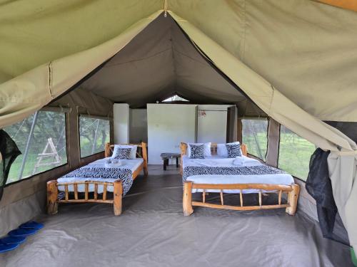 Postel nebo postele na pokoji v ubytování Wild Nest Mara camp