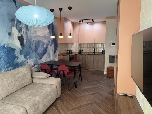 Køkken eller tekøkken på Apartamenty FalamiLas