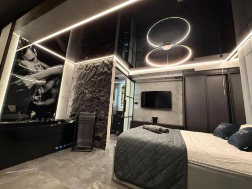 TV a/nebo společenská místnost v ubytování Jacuzzi Loft 6 Toruń