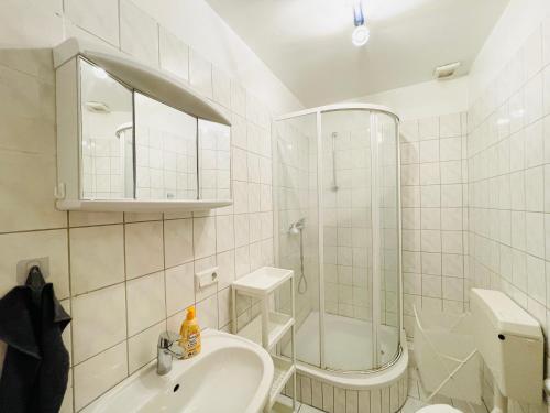 Koupelna v ubytování VIKTORIA RESIDENCE