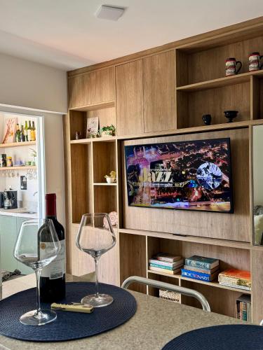 TV a/nebo společenská místnost v ubytování Studio Aquarius