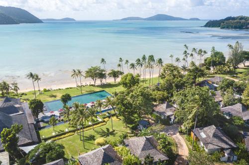 an aerial view of the resort and the beach at The Vijitt Resort Phuket - SHA Extra Plus in Rawai Beach