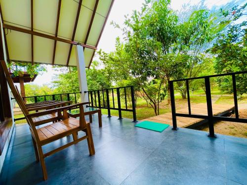 Balkón nebo terasa v ubytování Sungreen Cottage Sigiriya