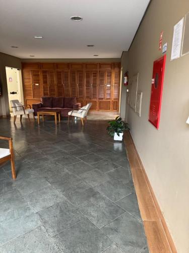 Χώρος καθιστικού στο Flat dos sonhos