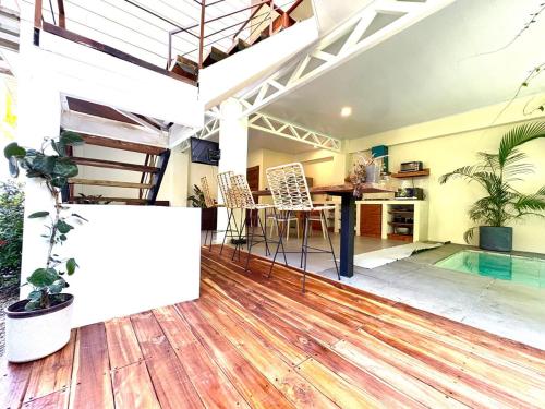 Casa Jalapa with private poolの敷地内または近くにあるプール