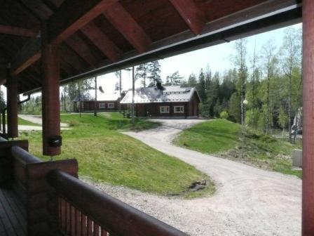 a view of a house from the porch of a house at Serena Villas in Espoo