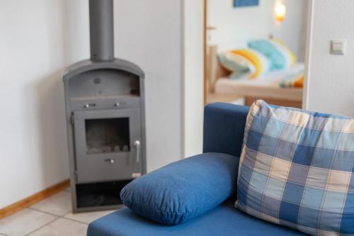 Ruang duduk di Ferienwohnung am Reitplatz