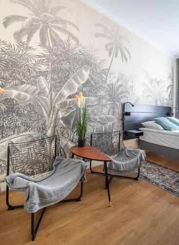 Χώρος καθιστικού στο Apartamenty ADM Półwiejska 16