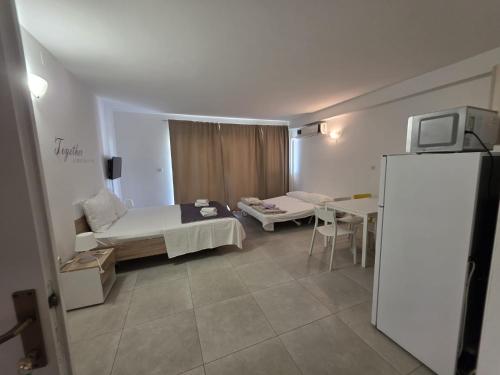 Kuchyň nebo kuchyňský kout v ubytování Batkoski Apartments