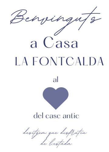 a heart and handwriting with the words exchanged a casa la fonda la foundation at Tranquilo apto ideal paraTurismo Rural y Relax in Gandesa