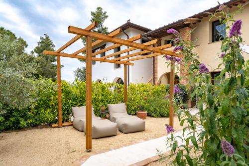 Zahrada ubytování Nocellara Apartment, Pool, Nature, View , Montaione, Toscana