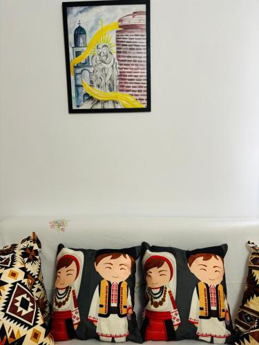 Katil atau katil-katil dalam bilik di Ethno House Constantin si Elena