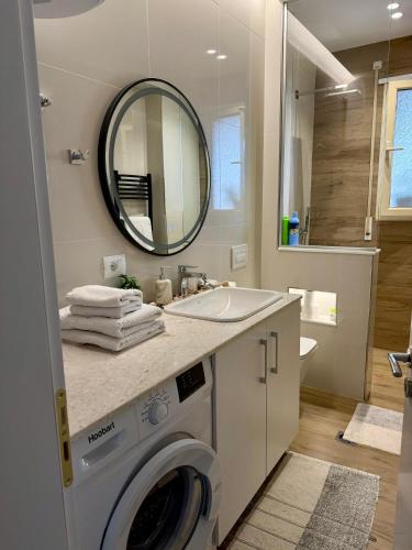 Koupelna v ubytování Flos Apartament
