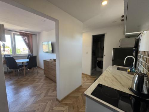 Kuchyň nebo kuchyňský kout v ubytování ApartamentsByMatyrafa-XIII