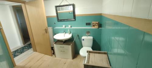 Ένα μπάνιο στο Ferienwohnung Welten