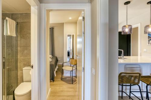a bathroom with a sink and a toilet in a room at Bonavista Begur in Begur
