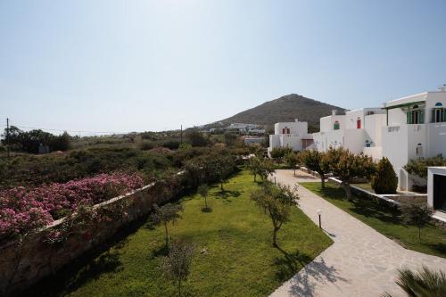 an aerial view of a garden with white buildings at Country Villas in Stelida