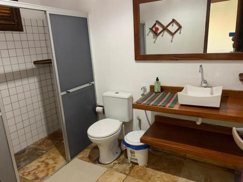 Koupelna v ubytování Chalés da Rosinha