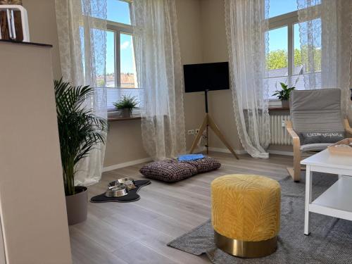 Televisyen dan/atau pusat hiburan di Apartment in Mehren!