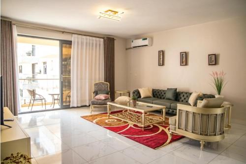 Χώρος καθιστικού στο Morden Apartments