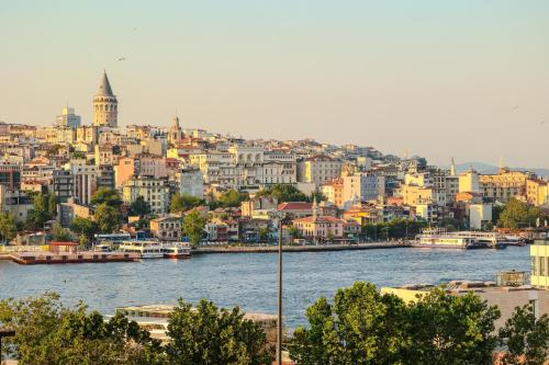 a view of a city with a river and buildings at Golden Horn Park Hotel in Istanbul