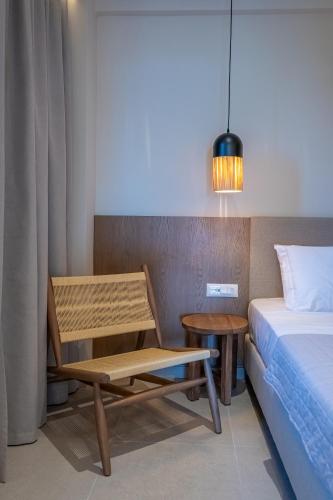 Postel nebo postele na pokoji v ubytování Thalo "Aegean Touch Apartments"