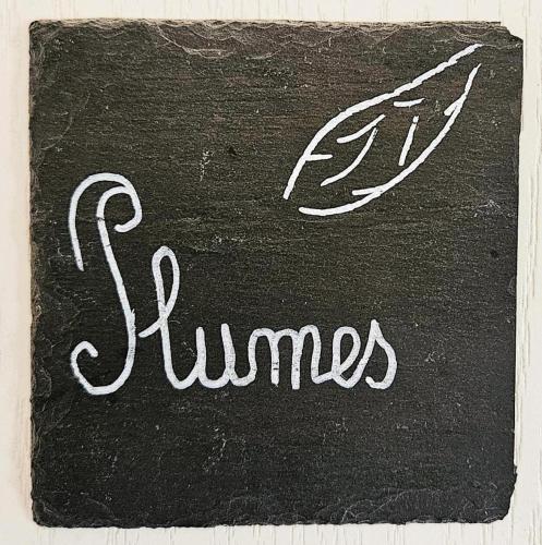 a chalkboard with the word humans written on it at Gîte de France "les volets bleus" 3 épis - Gîte de France 12 personnes MAE-9484 in Espartignac