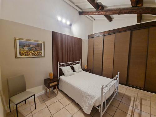 Postel nebo postele na pokoji v ubytování Chambre d'hote Gîte Le Tilleul