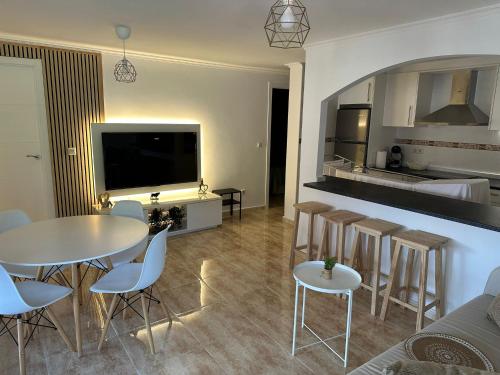 Dapur atau dapur kecil di Apart Terraza Charca 19
