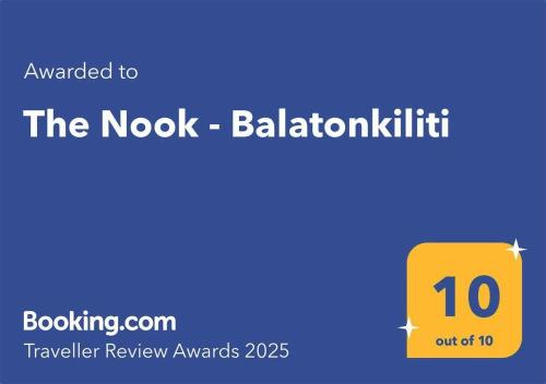 Sijil, anugerah, tanda atau dokumen lain yang dipamerkan di The Nook - Balatonkiliti