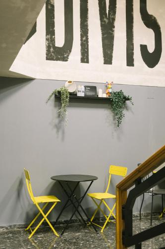 Χώρος καθιστικού στο U-nit Hostel Central Park
