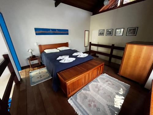 Postel nebo postele na pokoji v ubytování Chalé Igraine