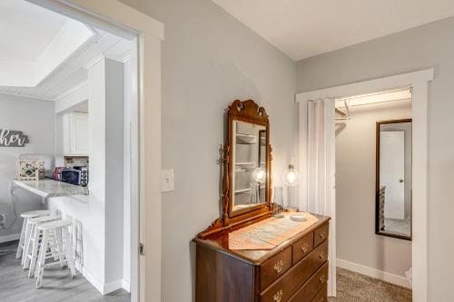 a mirror on top of a dresser in a room at Quaint Home 16 Mi to Bear Lake Fish, Hike and Golf! in Montpelier