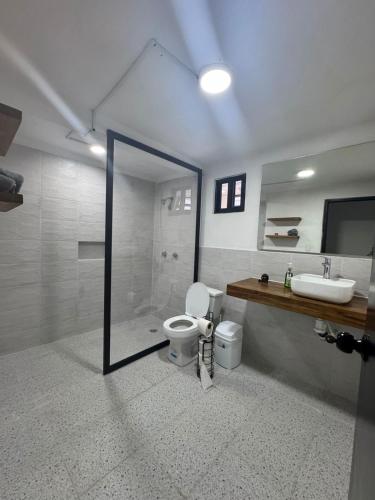 Koupelna v ubytování Margaritas Cincuenta