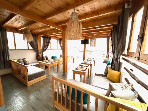 Zona de estar de Moonlight Surf Hostel