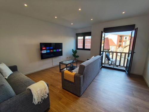 Apartamento premium en el centro de Muxía - Balcón - Cama King Size - TV 65"