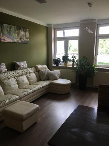 Χώρος καθιστικού στο Ferienwohnung Theo