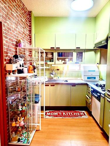 Cuisine ou kitchenette dans l'établissement 301singleroom 1