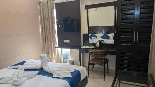 Postel nebo postele na pokoji v ubytování Tag my stay mist