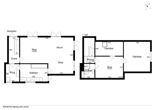 a floor plan of a house at Holiday Bliss In Sandvig With Sea View in Sandvig
