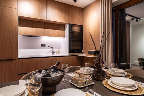 Kuchyň nebo kuchyňský kout v ubytování Cortile House