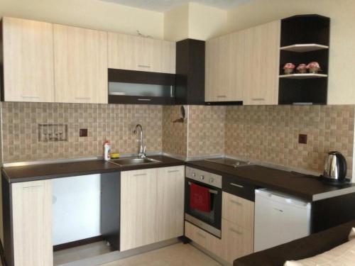 Η κουζίνα ή μικρή κουζίνα στο Apartments Hristovi